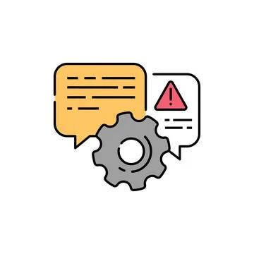 Chat with support color line icon. Pictogram for web page, mobile app Illustrazione stock