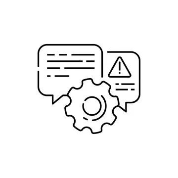 Chat with support color line icon. Pictogram for web page, mobile app Illustrazione stock