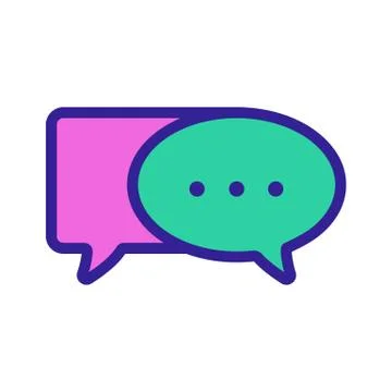 Chat support icon vector. Isolated contour symbol illustration イラスト素材