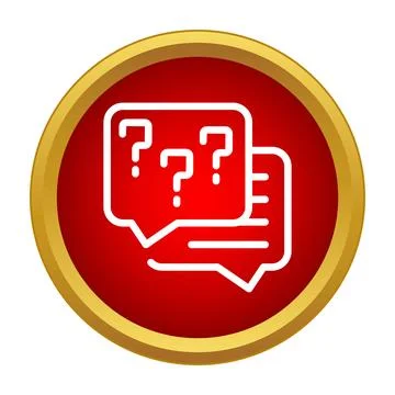 Chat support with questions in speech bubbles icon イラスト素材