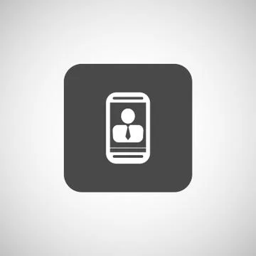 Chat on tablet concept vertical icon Illustrazione stock