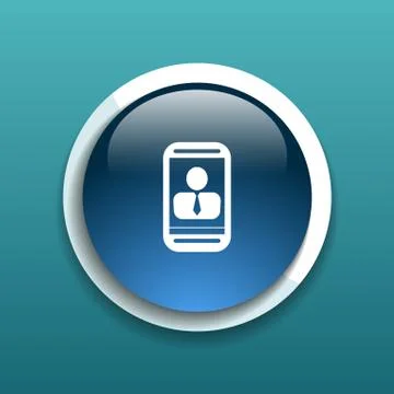 Chat on tablet concept vertical icon Illustrazione stock