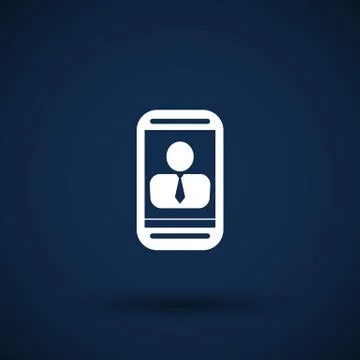 Chat on tablet concept vertical icon Illustrazione stock