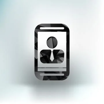 Chat on tablet concept vertical icon Stock Illustration