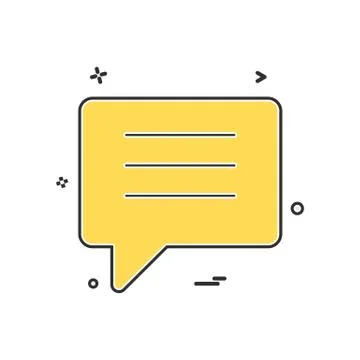 Chat talk bubble icon vector design Stock Illustration
