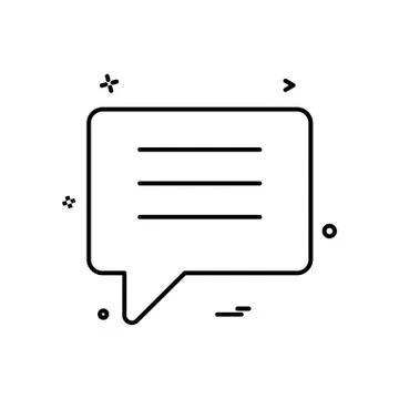 Chat talk bubble icon vector design Stock Illustration