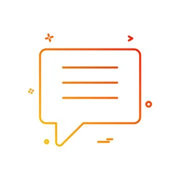 Chat talk bubble icon vector design Stock Illustration