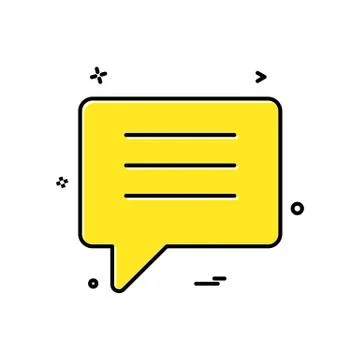 Chat talk bubble icon vector design Stock Illustration