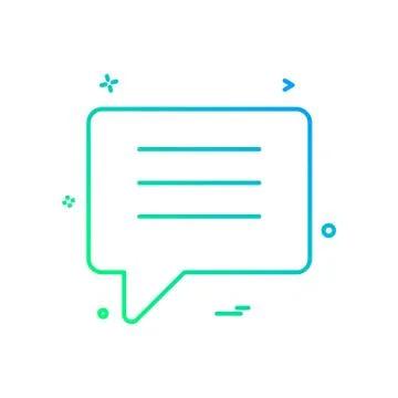 Chat talk bubble icon vector design Stock Illustration