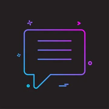 Chat talk bubble icon vector design Stock Illustration