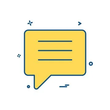 Chat talk bubble icon vector design Stock Illustration