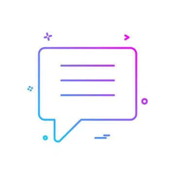 Chat talk bubble icon vector design Stock Illustration
