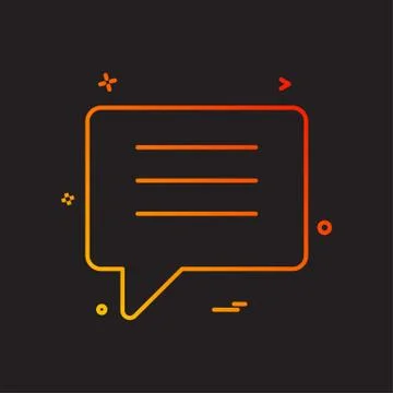 Chat talk bubble icon vector design Stock Illustration