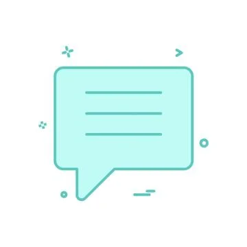Chat talk bubble icon vector design Illustrazione stock