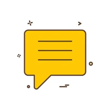 Chat talk bubble icon vector design Stock Illustration