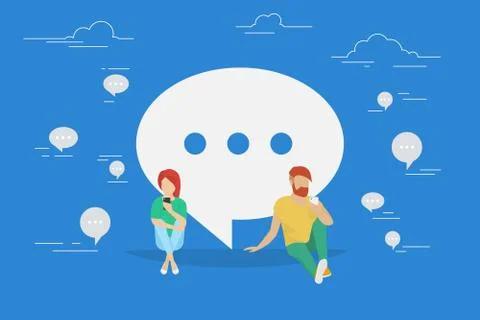 Chat talk concept illustration Stock Illustration