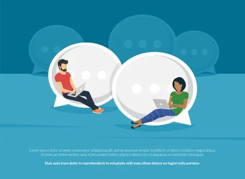 Chat talk concept illustration Stock Illustration