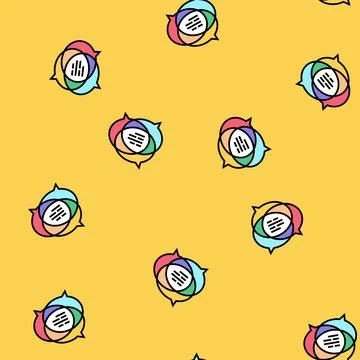 Chat testimonial customer vector seamless pattern Stock Illustration