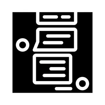 Chat testimonial glyph icon vector illustration Stock Illustration