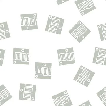 Chat testimonial glyph vector seamless pattern Stock Illustration