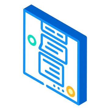 Chat testimonial isometric icon vector illustration Stock Illustration