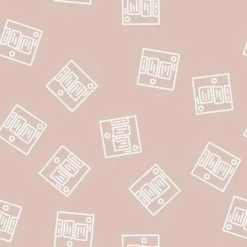 Chat testimonial line vector seamless pattern Stock Illustration