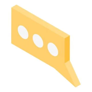 Chat text bubble icon, isometric style Stock Illustration