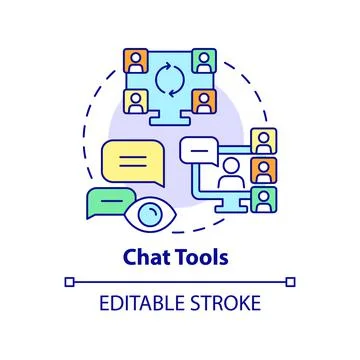 Chat tools concept icon 库存插图