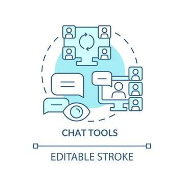 Chat tools turquoise concept icon Ilustração Stock