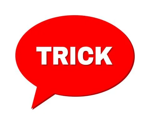 Chat TRICK Colored Bubble Message Stock Illustration