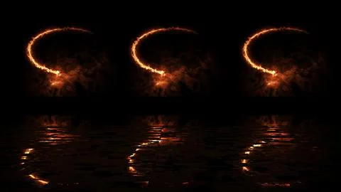 Chat typing bubble message icon 3 animated black bg. Neon typing reflective.. Stock Illustration