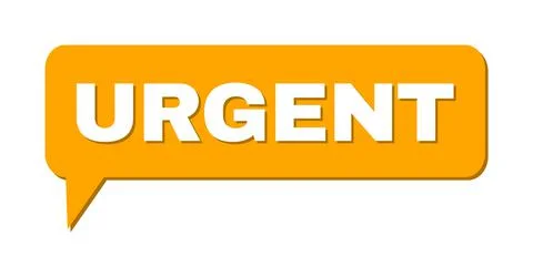 Chat URGENT Colored Bubble Frame Stock Illustration