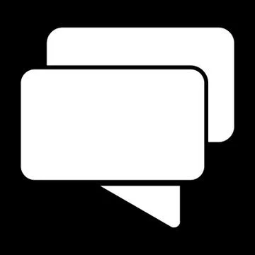 Chat vector icon. Black and white message illustration. Solid linear icon. 스톡 일러스트