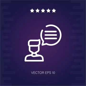 Chat vector icon Illustrazione stock