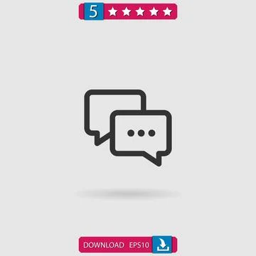 Chat vector icon Stock Illustration