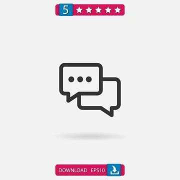 Chat vector icon Illustrazione stock