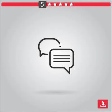 Chat vector icon Illustrazione stock
