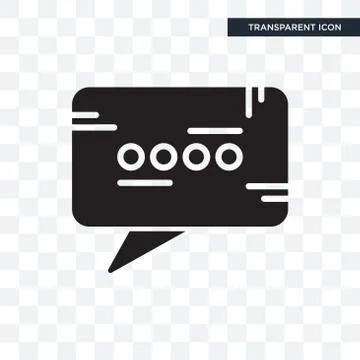 Chat vector icon isolated on transparent background, Chat logo design Free Stock Illustration