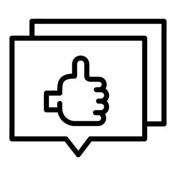 Chat Vector Icon, Outline style icon, from Advertisement icons collection Stock Illustration