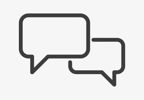 Chat vector icon. Talk bubble speech sign Stock Illustration