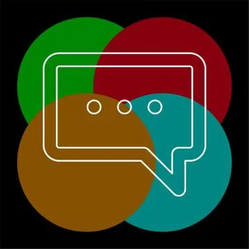 Chat vector. Mobile icon with text message Stock Illustration