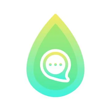 Chat water gradient logo design template icon Stock Illustration