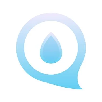 Chat water gradient logo design template icon Stock Illustration