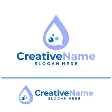 Chat water logo design vector template, Creative chat waves logo concepts i.. 스톡 일러스트