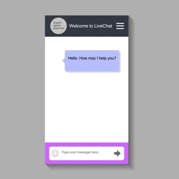 Chat window for smartphone Stock Illustration