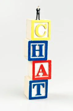Chat word Stockfoto's