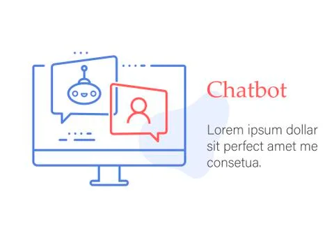 Chatboat concept banner in the background Stock Illustration