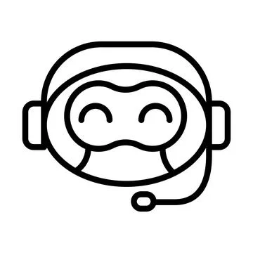 Chatbot agent service icon Stock Illustration