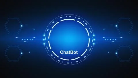 Chatbot Ai artificial intelligence technology hitech concept. Stock Illustration