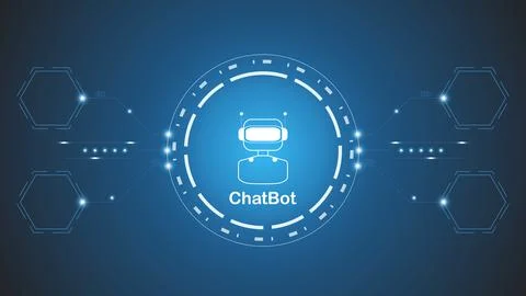 Chatbot Ai artificial intelligence technology hitech concept. Stock Illustration